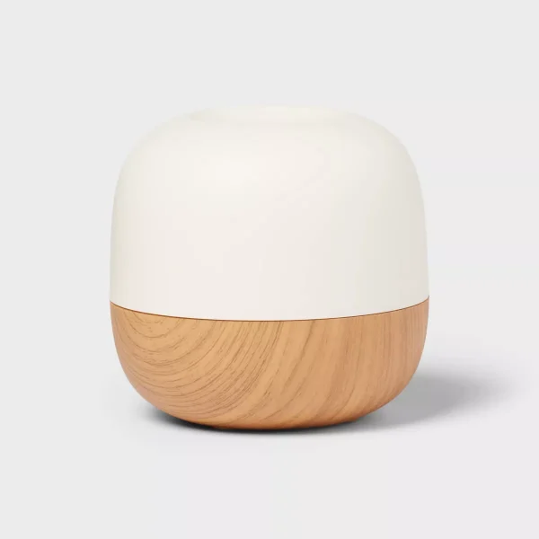 01 Small Woodgrain Essential Oil Diffuser - Threshold™: Ultrasonic Aroma, 5-Hour Run Time, Auto Shut-Off