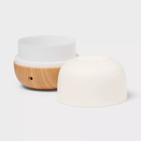 03 Small Woodgrain Essential Oil Diffuser - Threshold™: Ultrasonic Aroma, 5-Hour Run Time, Auto Shut-Off