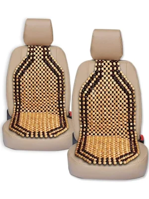 Zone Tech Wood Beaded Seat Cushion - Premium Quality Car Massaging Double Strung Wood Beaded Seat Cushion for Stress Free all Day!