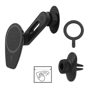 Scosche MagicMount Pro MS 4-in-1 Vent/Dash Car Mount with MagSafe Compatible Ring - Black